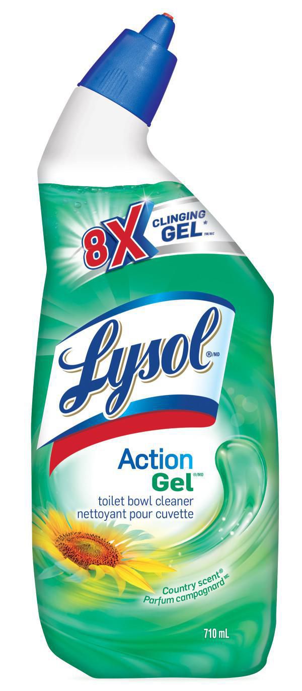 Lysol Power & Fresh Toilet Bowl Cleaner, Cling Gel Country Scent, 24 Oz (Pack Of 2)