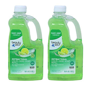 CVS Beauty 360 Antibacterial Liquid Hand Soap Refill, Citrus Fresh, 56 Fl Ounce (Pack of 2)