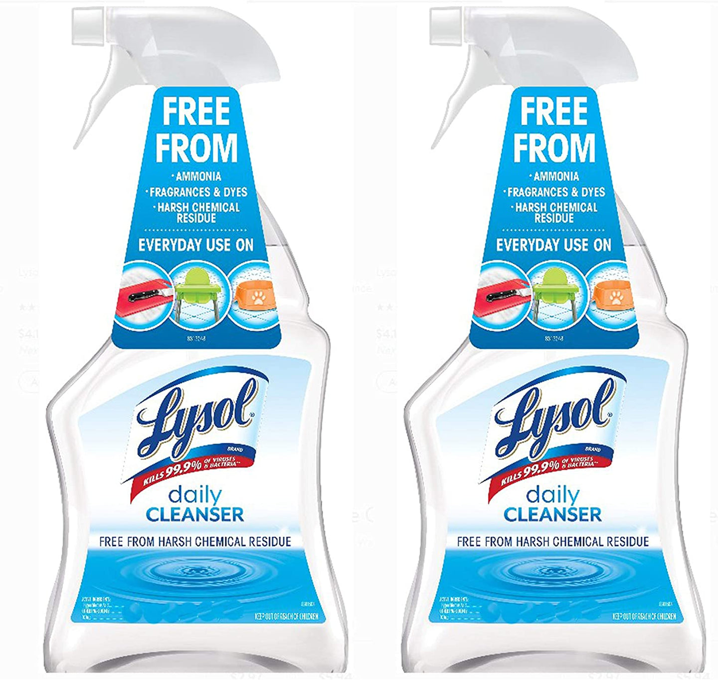 Lysol Daily Cleanser Spray, 19 Ounce (Pack of 2)