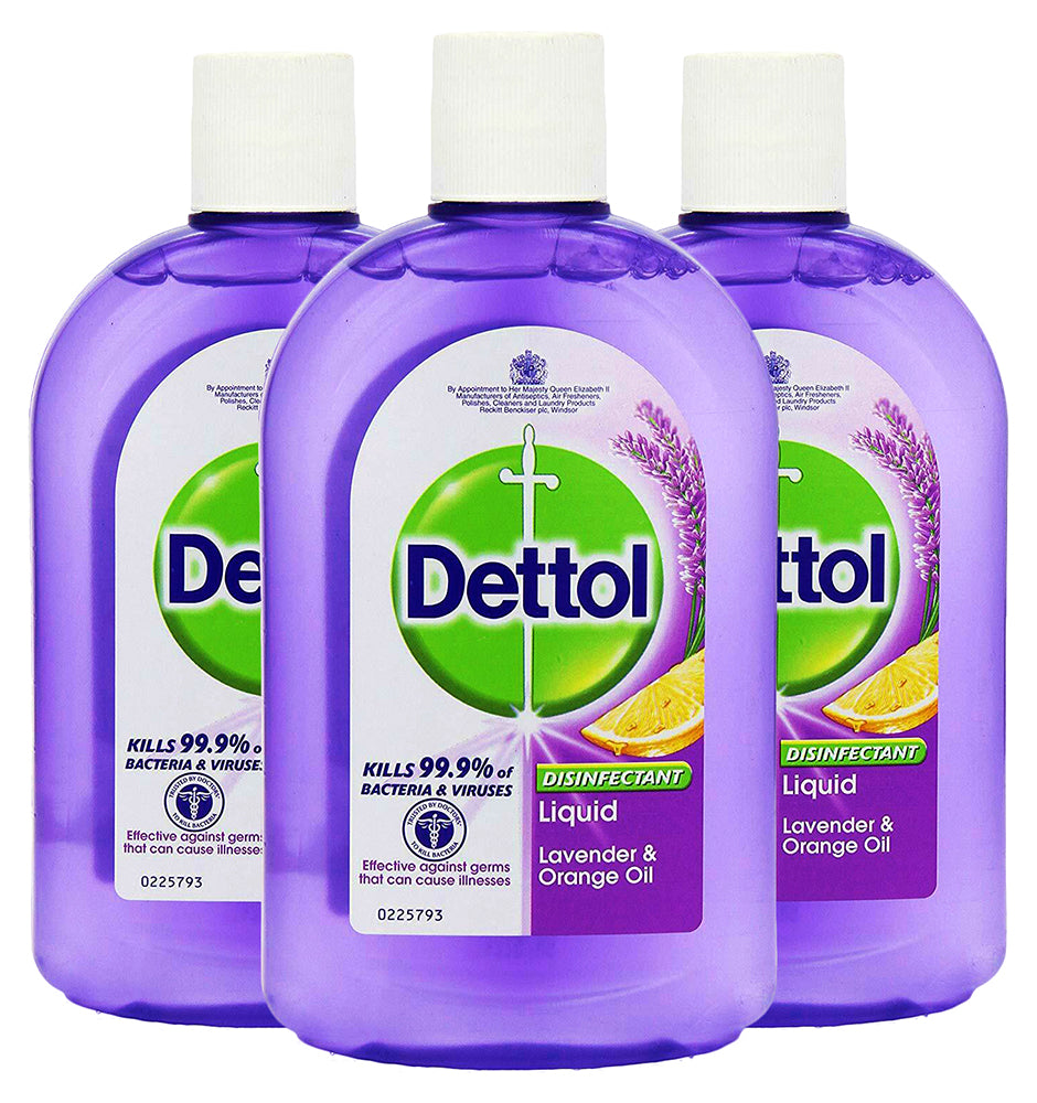 Dettol Antiseptic Liquid Wash, Lavender & Orange Oil, 16.9 oz. (Pack of 3)