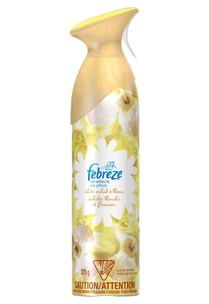 Febreze Effects 9.7 oz Spray Can Tough Odor Eliminator & Air Freshener, White Orchid & Bloom