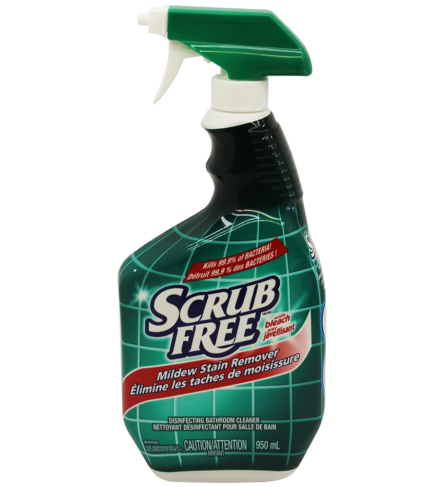Scrub Free Mildew Stain Remover Disinfecting Bathroom Bleach Cleaner, 32 oz
